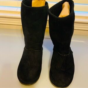 Women’s  black polar bear suede short ankle boots